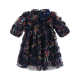 ANGELS FACE LUELLA FLORAL AND RUFFLE DETAIL TULLE DRESS